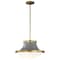 Nuvo Lafayette 1-Light Pendant 18 in. Gray / Natural Brass Accents White Opal Glass 60/7918 - alternate 6